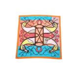 Hermes 'Coup de Fouet' Silk Scarf