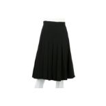 Chanel Black Pleated Skirt - Size 42