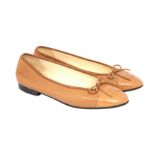 Chanel Tan Brown Ballet Flats - Size 37