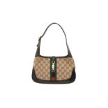 Gucci Beige Monogram Web Small Jackie Bag