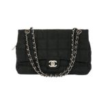 Chanel Black Chocolate Bar Flap Bag