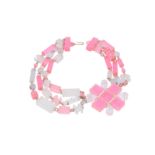 Chanel Pink Plexiglass Statement Necklace