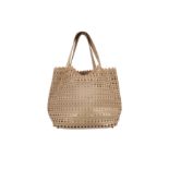 Alaia Beige Laser-cut Tote