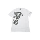 Versace Collection White Tape Half Medusa Logo T-Shirt - Size L