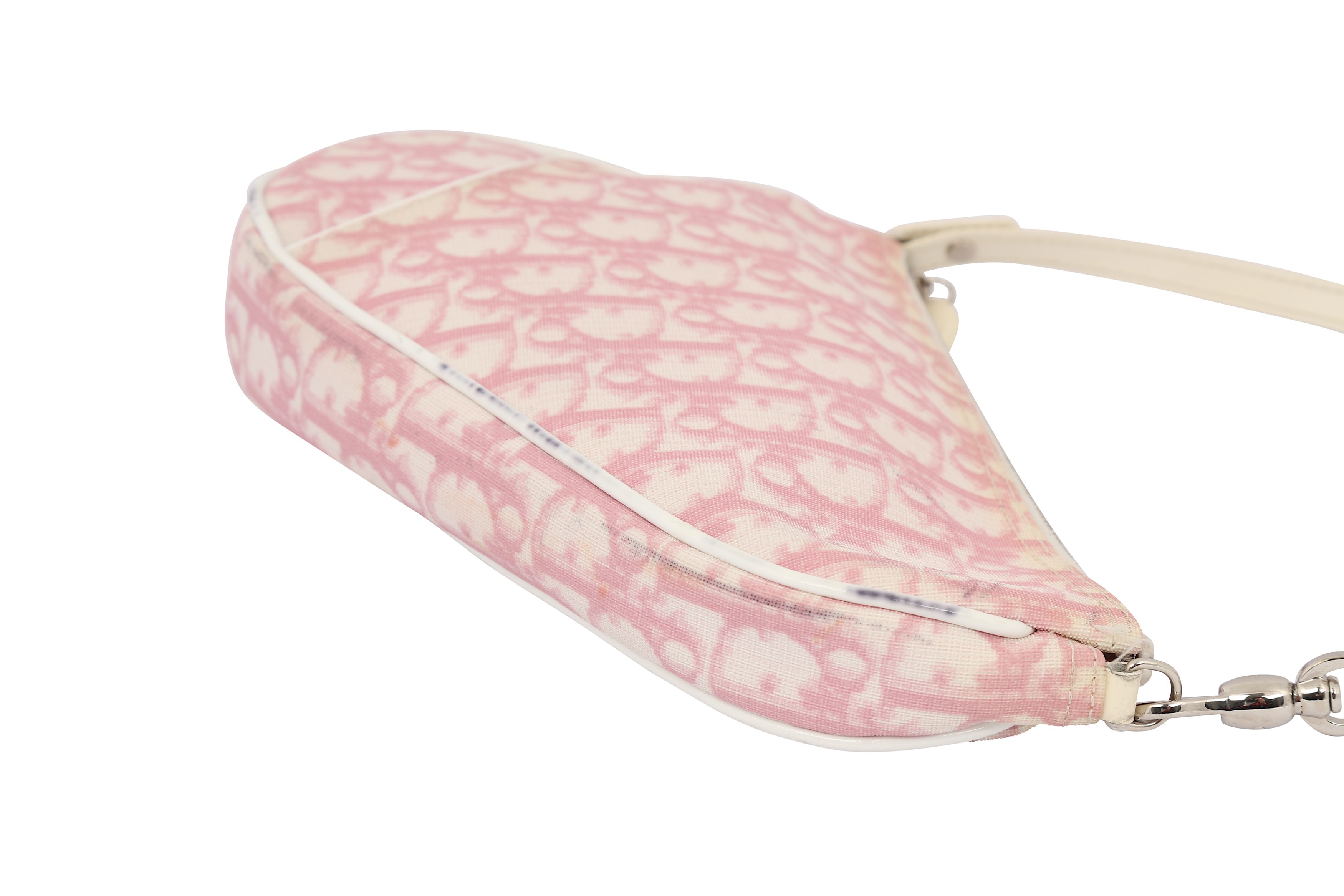 Christian Dior Pink Diorissimo Saddle Bag - Image 3 of 6