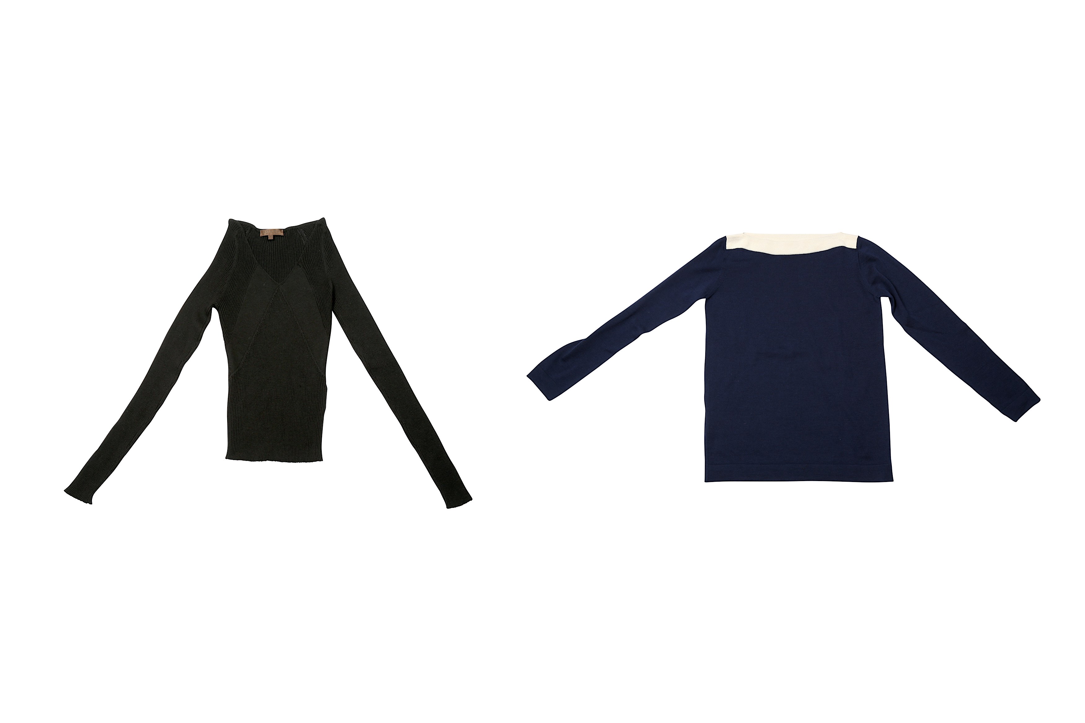 Prada Purple and Loewe Black Fine Knit Tops