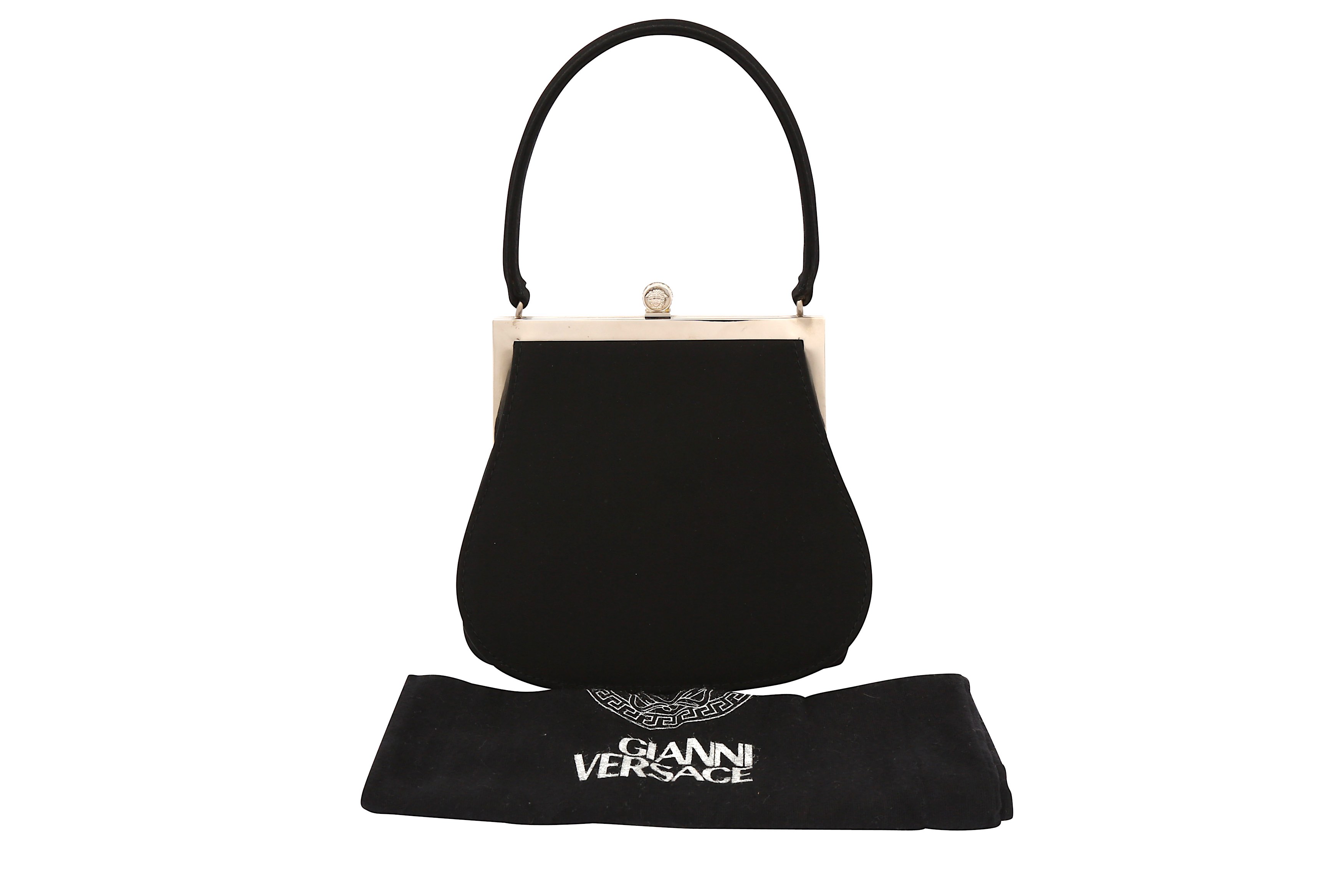 Gianni Versace Black Top Handle Mini Bag - Image 8 of 8