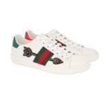 Gucci Ace Embroidered Trainers - Size 37