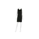 Yves Saint Laurent Black Stretchy Wool Dress - Size 36