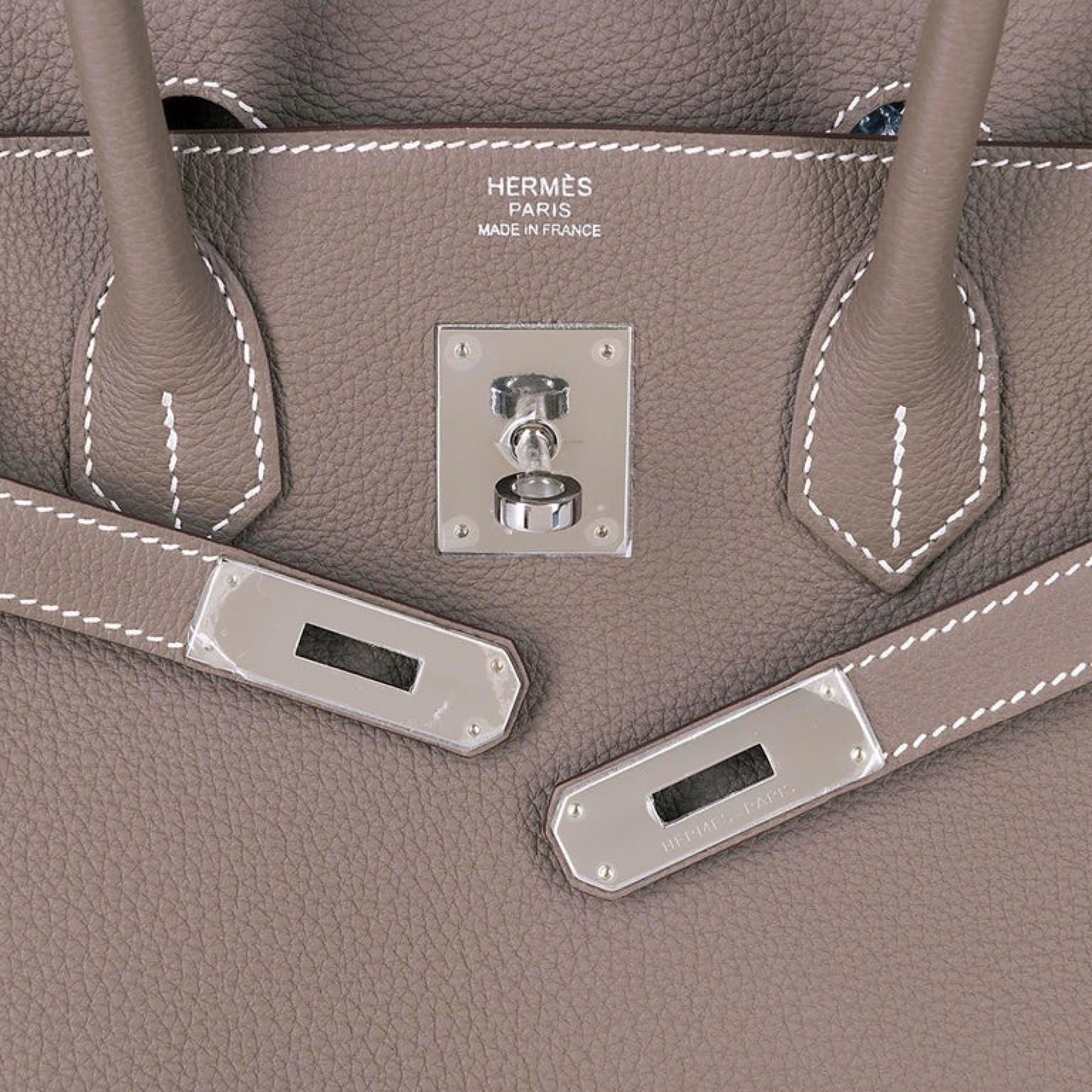 Hermes Etoupe Togo Birkin 30 - Image 5 of 8