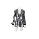 Chanel Silver Sequin Blazer - Size 36