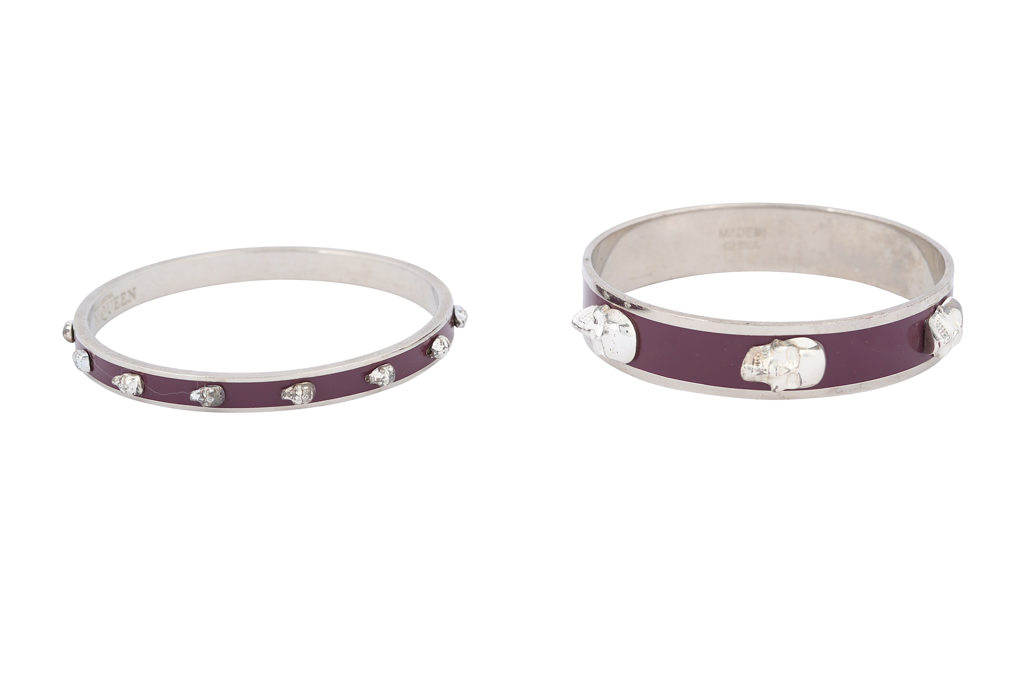 Alexander McQueen Purple Skull Bangles