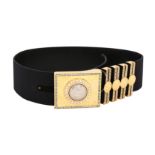 Gianni Versace Black Medusa Diamante Belt - Size 70