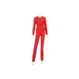 Gianni Versace Couture Red Trouser Suit - Size 40