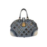 Louis Vuitton Limited Edition Blue Denim Polka Dot Panema Bowly Bag