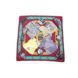 Hermes 'Kimonos et Inros' Silk Scarf