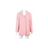 Chanel Pink Tweed Single Breasted Jacket - Size 46