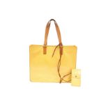 Louis Vuitton Yellow Monogram Vernis Columbus Bag and Walker Pochette