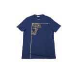 Versace Collection Blue Medusa Logo T-Shirt - Size M