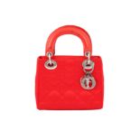 Christian Dior Red Mini Lady Dior Bag