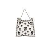 Alexander McQueen White Skull Print Shopper