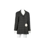 Chanel Striped Monochrome Jacket - Size 46