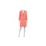 Chanel Coral Boucle Skirt Suit - Size 42