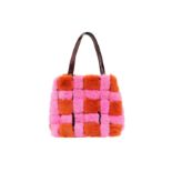 Dolce & Gabbana Orange Patchwork Fur Bag
