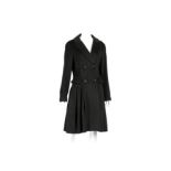 Burberry Prorsum Black Double Breasted Coat - Size 42