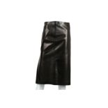 Gucci Black Leather Skirt - Size 42