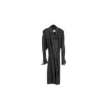 Yves Saint Laurent Rive Gauche Mens Black Cotton Trench Coat - Size 50