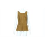 Chanel Tan Suede Tunic Top - Size 40