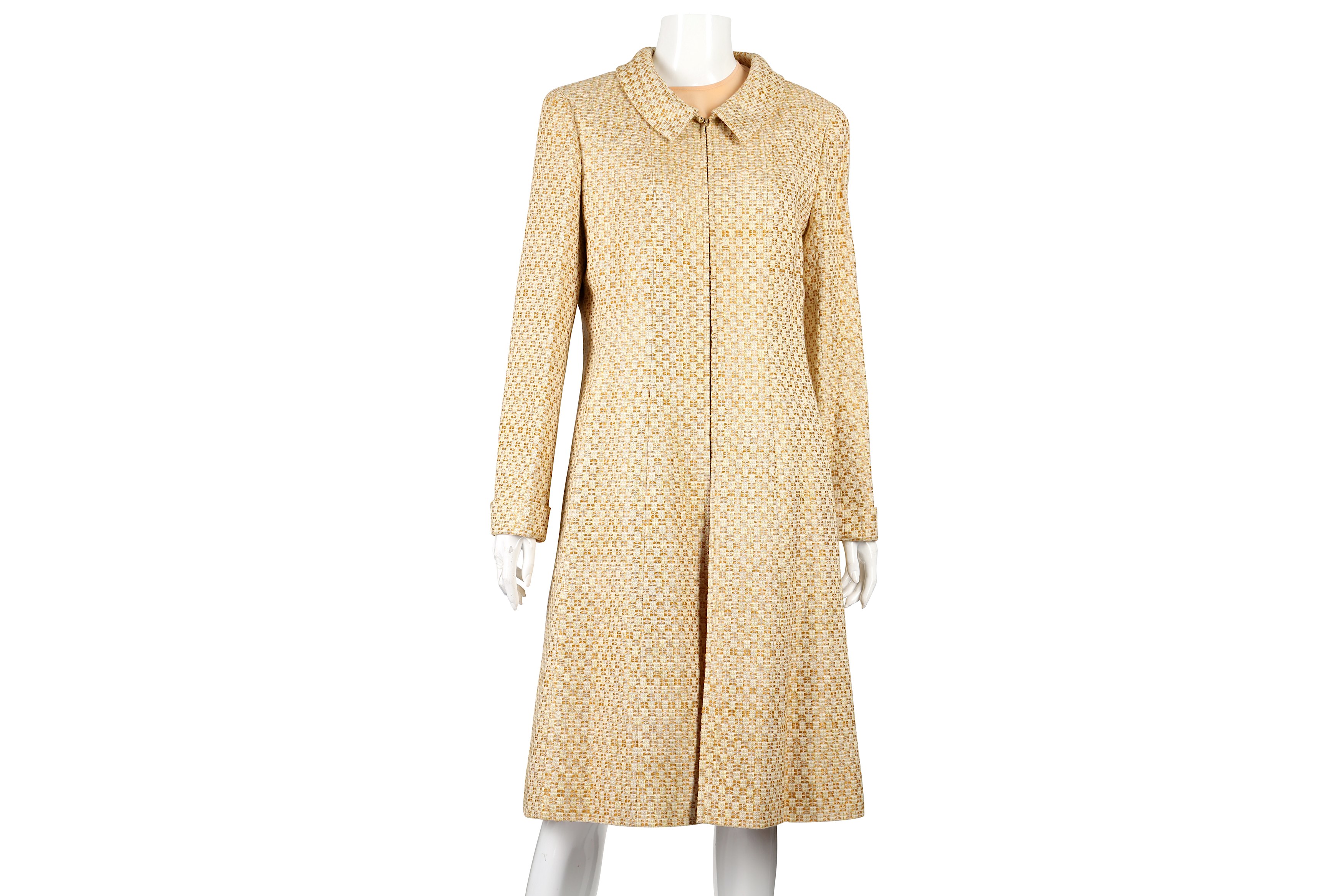 Chanel Honey Tweed Dress and Coat Suit - Size 42