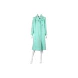 Chanel Mint Green Long Coat - Size 10