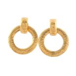 Chanel Clip On Convertible Open Circle Earrings