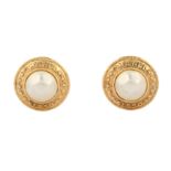 Chanel Clip On Pearl Earrings