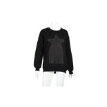 Stella McCartney Black Star Fringed Sweatshirt - Size 40