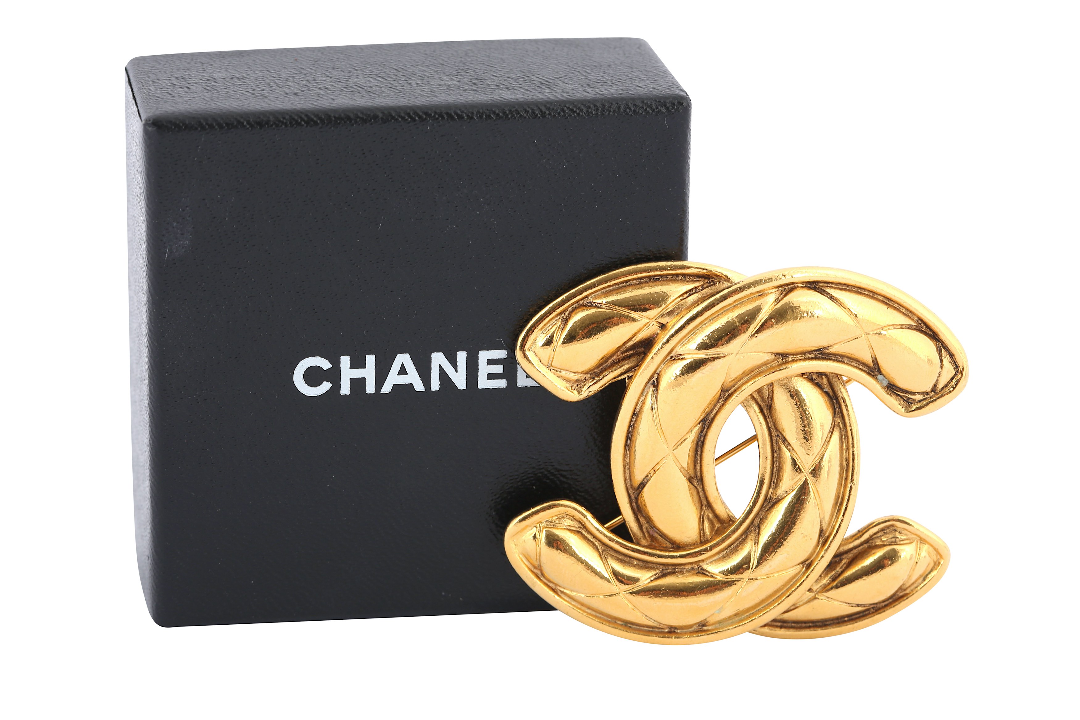 Chanel CC Logo Quilted Brooch - Image 4 of 4