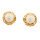 Chanel Clip On Pearl Earrings