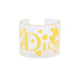 Christian Dior Yellow Transparent Lucite Cuff