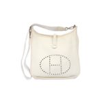 Hermes White Clemence Evelyne II PM