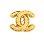 Chanel CC Logo Quilted Brooch