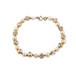 Chanel Pearl and Crystal Short Strand Necklace