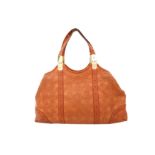 Gucci Tan Horsebit Embossed Glam Shoulder Bag