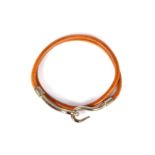 Hermes Tan Double Tour Jumbo Bracelet