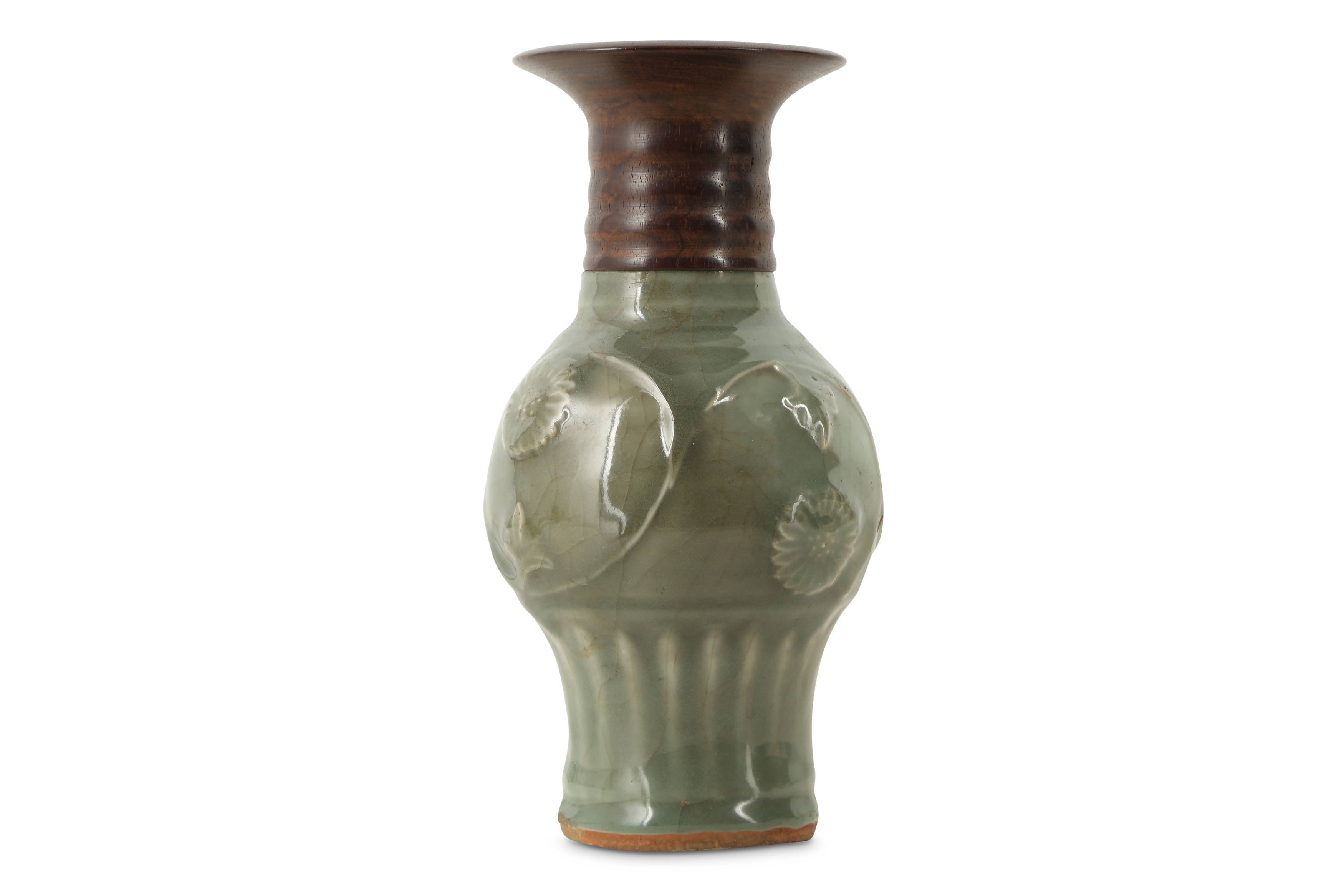 TWO CHINESE LONGQUAN CELADON MOULDED VASE. / A CHINESE LONGQUAN CELADON MOULDED VASE. - Image 2 of 38