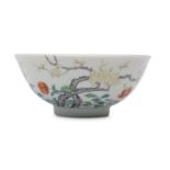 A CHINESE FAMILLE ROSE 'BLOSSOMS' BOWL.