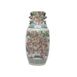 A LARGE CHINESE FAMILLE ROSE VASE.
