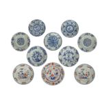 TEN CHINESE PORCELAIN DISHES.