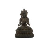 A CHINESE BRONZE FIGURE OF BUDDHA VAJRADHARA.